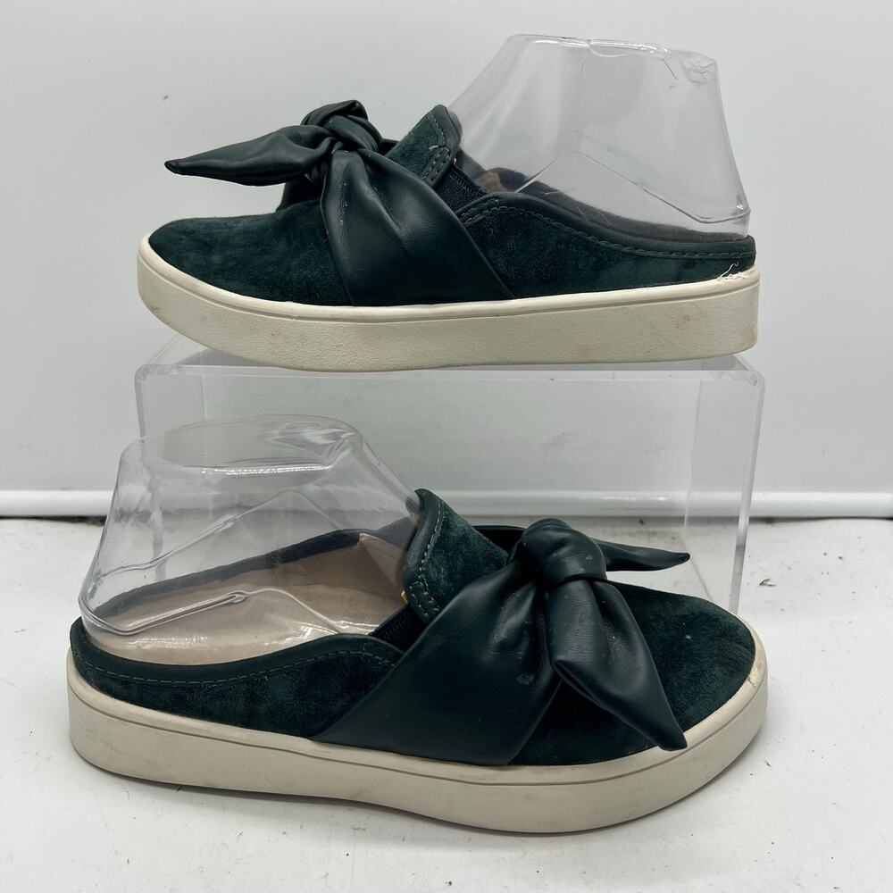 Spenco Barbados Slip On Shoes Womens 5 Bow Orthopedic Green Suede